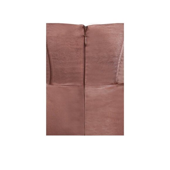 Brigid Coffee Satin Corset Dress - Picture 12 of 14